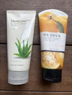（お値下げ）THE FACE SHOP MISSHA 洗顔料 2本セットのサムネイル