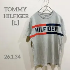 TOMMY HILFIGER 【L】ボーイズ ロゴプリントTシャツ グレー