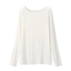 無印良品 シアークルーネック長袖Tシャツ