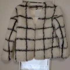 セシルマクビーチェック柄ファーコート