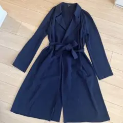 セオリー　theory スプリングコート　ネイビー　　ジャケット　ウエストリボン