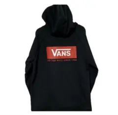 vans赤ボックスロゴパーカーブラックLサイズ