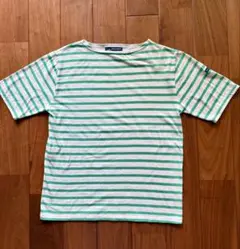 セントジェームス ボーダー 半袖 Tシャツ グリーン×ホワイト　Lのサムネイル