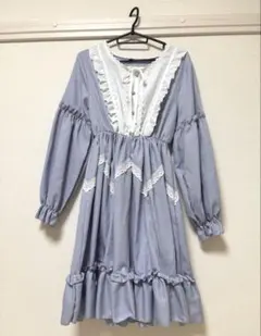 ロリータ　水色　フリルワンピース