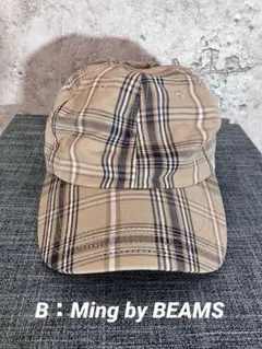 BEAMS ビームス　キャップ　帽子　ゴルフキャップ　チェック柄 ベースボール