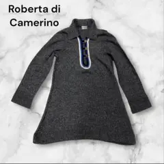 【希少美品】ロベルタディカメリーノ　グレー　金ボタン　チュニックワンピのサムネイル
