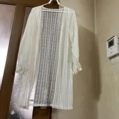 ロングカーディガンレース