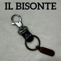 IL BISONTE イルビゾンテ ビッグキーホルダー カラビナ ダークブラウン