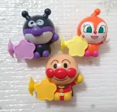 アンパンマン　ピタピタくっつくマスコット　ガシャポン　3種セット