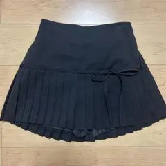 【one after another】 リボン付きプリーツスカート