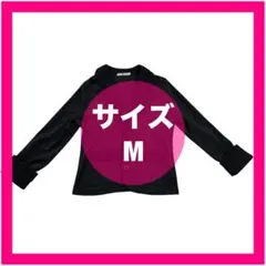 黒　レース付き　ブレザー風　カーディガン　ジャケット　長袖　トップス