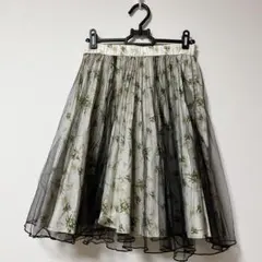 ココディール　 プリーツ スカート 花柄　チュールスカートのサムネイル