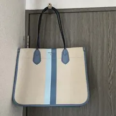 Michael kors 水色のストライプ トートバッグ