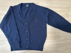 W&B ネイビー 紺　Vネックカーディガン 130 スクール　フォーマル