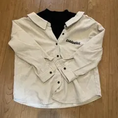 ZIDDY コーデュロイ重ね着風ボタン付きシャツ　130