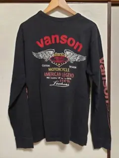 VANSON ロングTシャツ　刺繍　XL