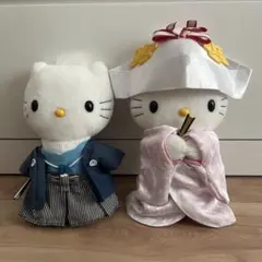 ハローキティ　ディアダニエル　ぬいぐるみ　和装　着物　サンリオ　ウェディング ハローキティ ディアダニエル ぬいぐるみ 和装 着物 サンリオ