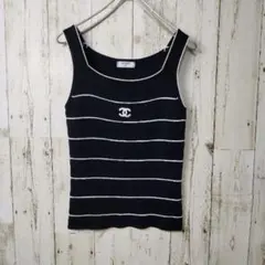 CHANEL シャネル タンクトップ ボーダー ノースリーブ ショート