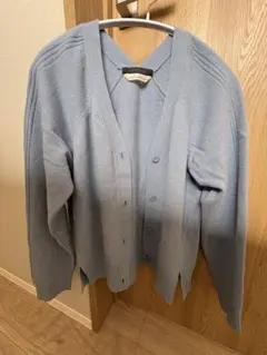 カシミヤ入りライトブルー カーディガン Mサイズ