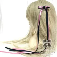 天使の羽の2色の超ロングリボン（シルバー）40cm　ペンギンランド