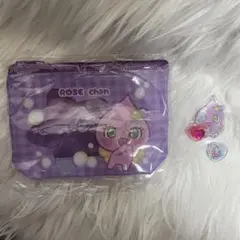 しずくちゃんクリアポーチ　ロゼちゃん　シール付き