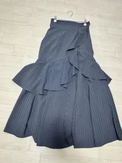 rienda フリルスリットハイウエストスコートショートパンツ　グレー　M