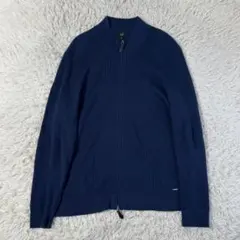 【美品】ダンヒル　シルク混　ドライバーズ　ニット セーター　XLサイズのサムネイル