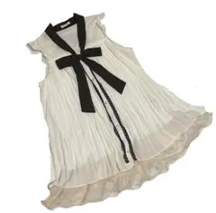 y2k フェアリーコア レース リボン プリーツ ティアード チュニック