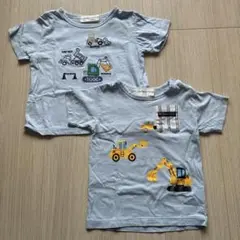 働く車Tシャツ 2枚セット 90 100