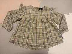 EAST BOY チェック柄フリルTシャツ 100センチ