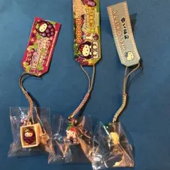 新品　未使用 ハローキティ ストラップ　山梨限定 3点セット　ぶどう　忍野八海