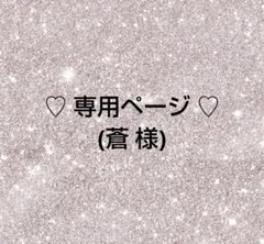 蒼 様専用ページ