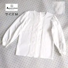 新品タグ付き アクアスキュータム 長袖シャツ ブラウス サイズ8(M) 白 AQUA SCUTUM - 新品タグ付き アクアスキュータム 長袖シャツ