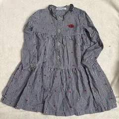 familiar チェック柄ワンピース