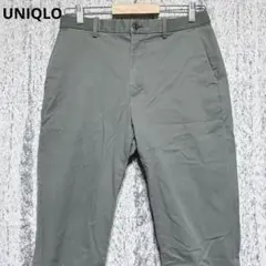 ユニクロ　オリーブグリーン チノパン コットン98% メンズ S 紐付き　極美品