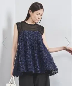 ユナイテッドアローズ　リボン カットジャカード キャミソール