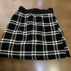 黒と白のチェック柄ミニスカートSサイズ
