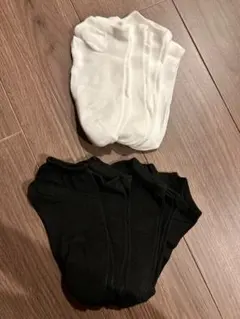 靴下　ホワイト4足　ブラック5足