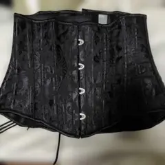 黒 花柄　コルセット　ゴスロリ