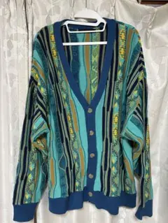 RAGEBLUE ストライプ ニットカーディガン L