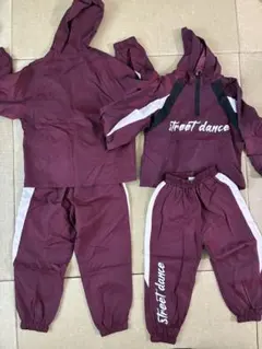 キッズ ダンス衣装 セットアップ120 130相当 2点セットウィンドブレーカー