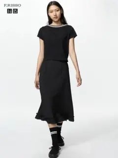 UNIQLO F.RISSO フレアスカート ブラック