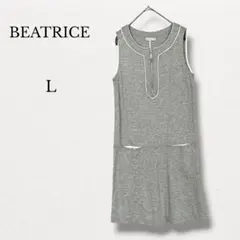 ベアトリス【L】ノースリーブミニワンピース ジップアップ グレーのサムネイル
