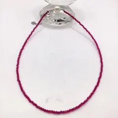 ルビー 2mm玉使用 ネックレス パワーストーン 天然石 宝石 ジュエリー