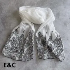 E&C エコー　シルク混　ストールショール