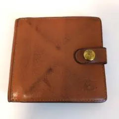 イルビゾンテ IL BISONTE オレンジ ブラウンレザー 二つ折り財布