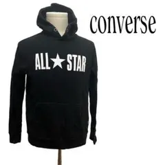 Converse ALL★STARプリント　パーカー　フード付き　ブラック　L