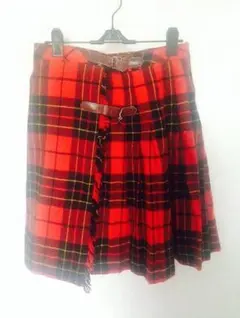 チェックスカート ひざ丈スカート