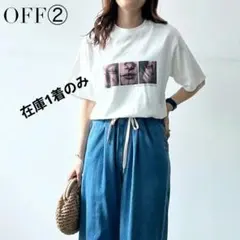 【新品】接触冷感UV加工天竺eyeフォトプリントTシャツ　オフ②のサムネイル
