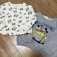 ミッキーミニー 長袖トレーナー 2点セット 110ディズニー フタフタ　リトシー